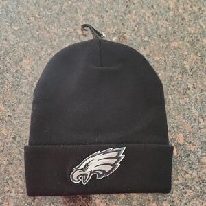 Black Beanie with Eagle Logo One Size Fleese Warm Hat
